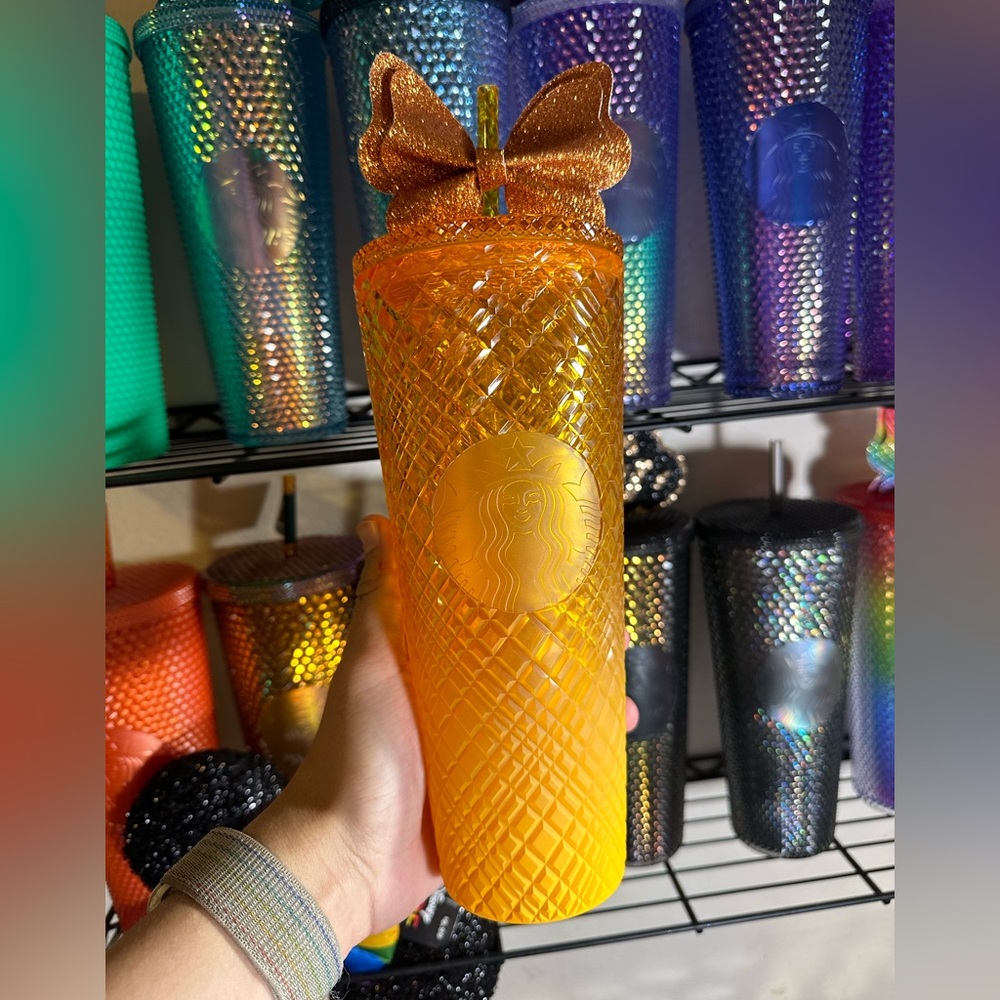 Venti Orange Jeweled Starbucks cup